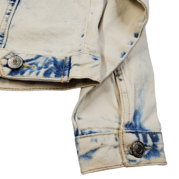 Destroyed Bleach-out Premium Denim Jacket Teen Girls 9-10 Forever 21 New no Tags - Picture 6 of 8